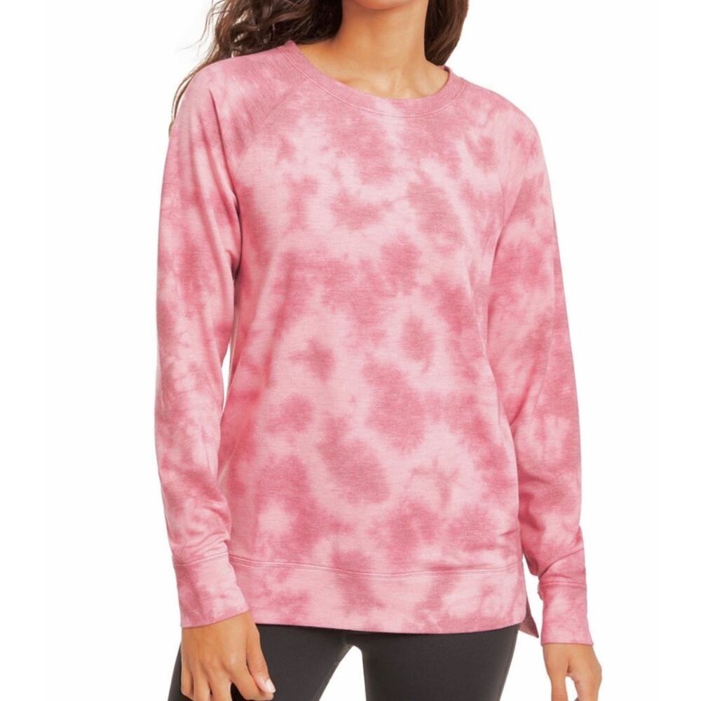 Ideology Sweatshirt Women's Medium Pink Tie Dyed NWT - Picture 3 of 8